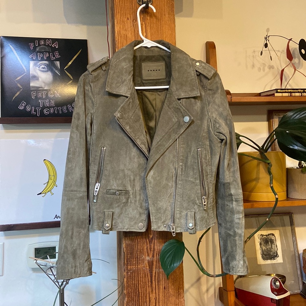 Blank NYC Olive Green Suede Jacket